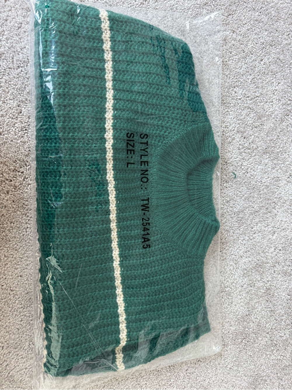 NWT (bag) Zenana Hunter Green Stripe Sweater | S-L - Picture 6 of 6